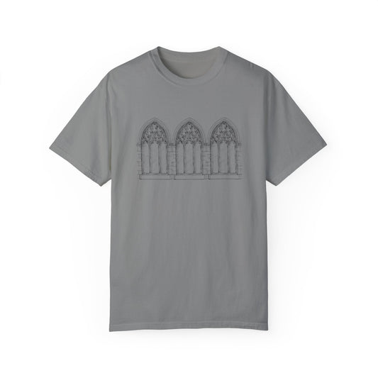 Gothic Window Unisex Garment-Dyed T-shirt