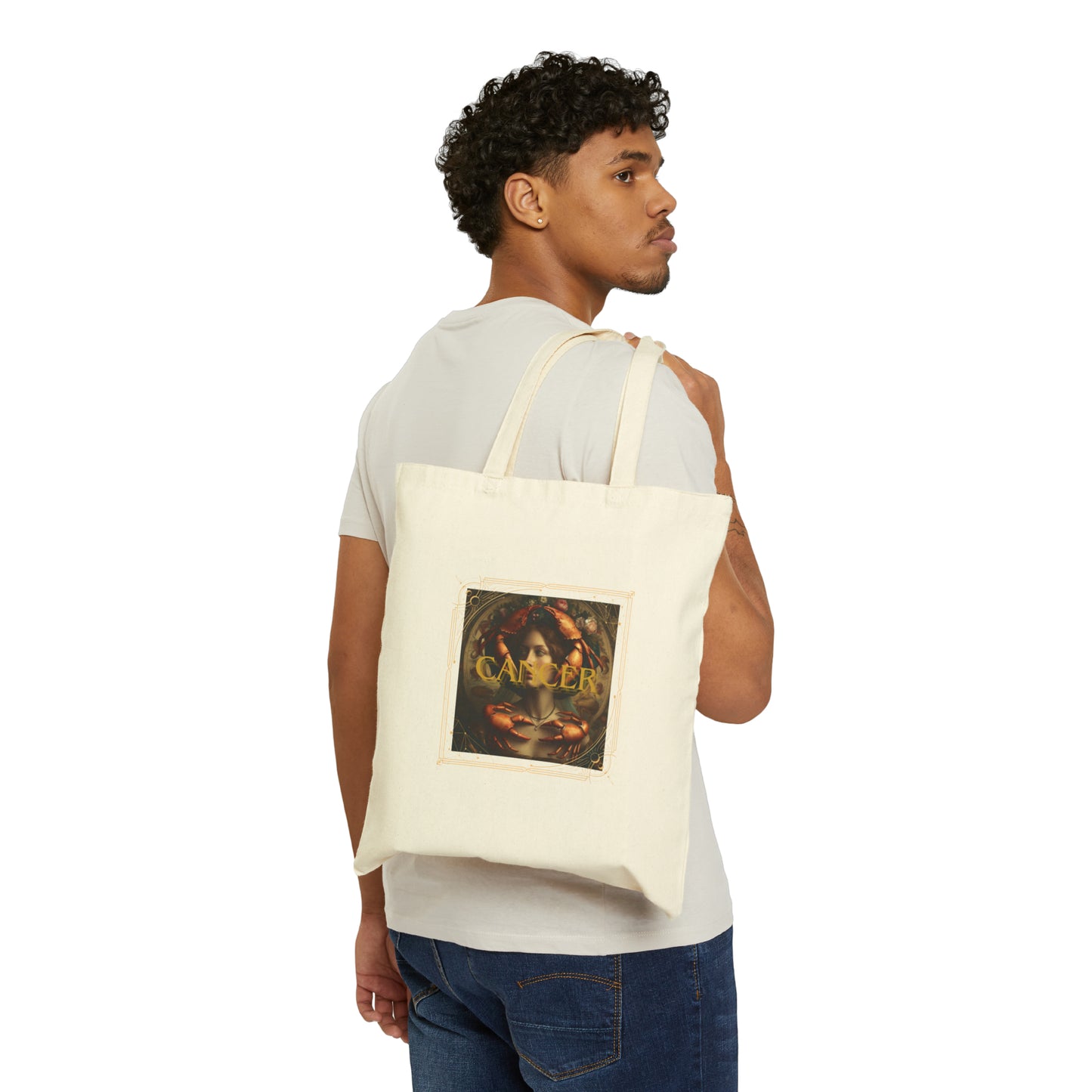Cancer Zodiac Cotton Canvas Tote Bag