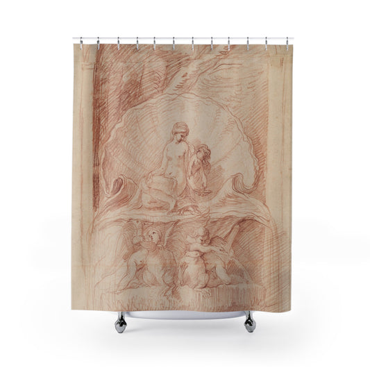 Venus, Amorini, and Swans Shower Curtains