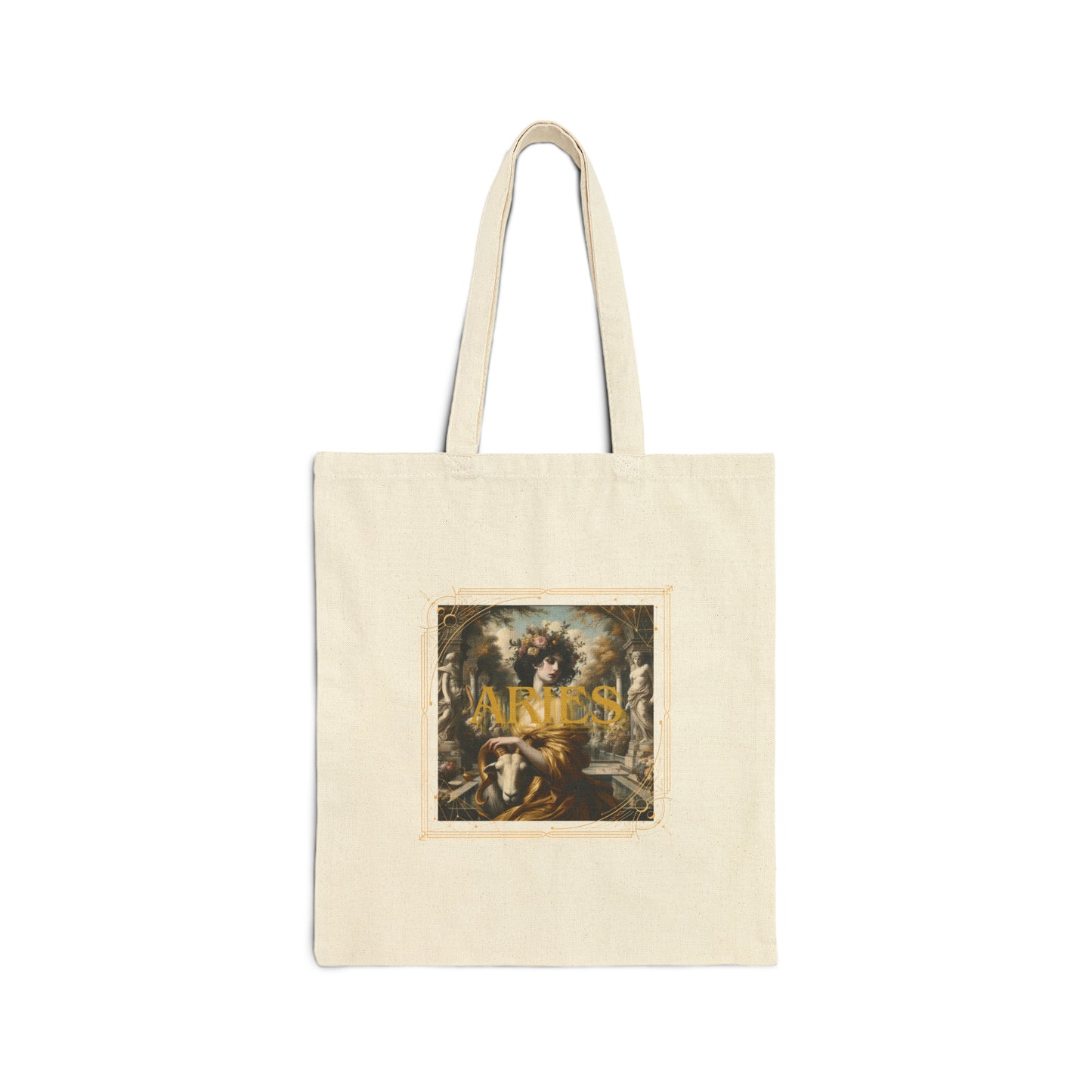 Aries Zodiac Cotton Canvas Tote Bag
