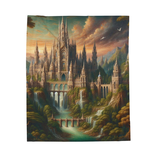 Fantasy Castle Velveteen Plush Blanket