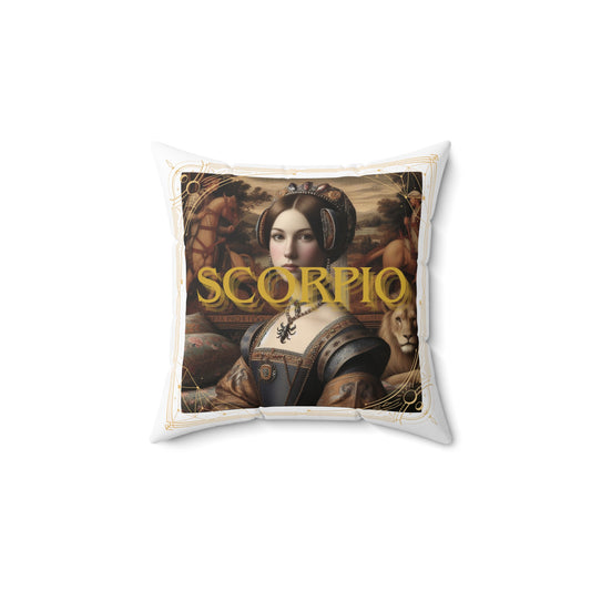 Scorpio Zodiac Spun Polyester Square Pillow