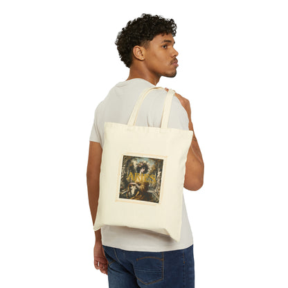 Aries Zodiac Cotton Canvas Tote Bag