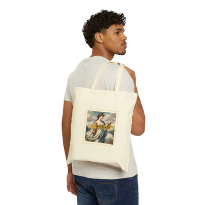 Aquarius Zodiac Cotton Canvas Tote Bag