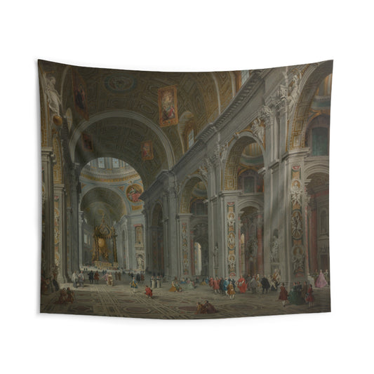 Interior of Saint Peter’s Rome Indoor Wall Tapestry